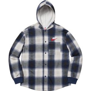 nike supreme plaid hoodie